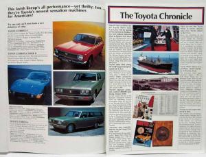 1969 Toyota We are Quality Oriented Full Line Sales Folder 2000GT on Cover