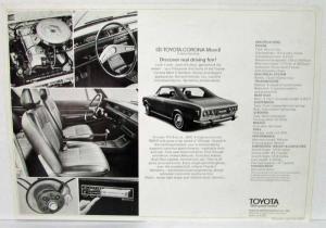 1971 Toyota Corona Mark II 2-Door Hardtop Spec Sheet