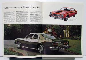 1975 Mercury Comet Canadian Sales Brochure & Specifications In French Text