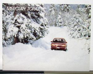 1987 Mercury Topaz Canadian Sales Brochure & Specifications