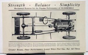 1925 Oldsmobile Six Mechanical Features Canadian Sales Folder & Specifications