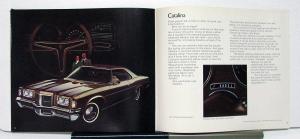 1972 Pontiac Prix Bonneville Parisienne Catalina Laurentian Canadian Brochure