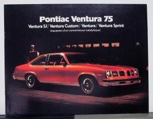 1975 Pontiac Ventura Canadian Sales Brochure In French Text