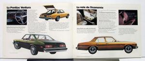 1975 Pontiac Ventura Canadian Sales Brochure In French Text