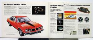 1975 Pontiac Ventura Canadian Sales Brochure In French Text