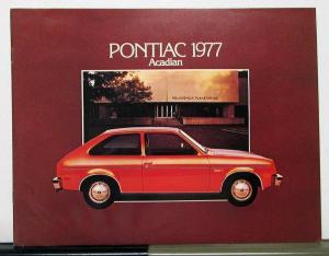 1977 Pontiac Acadian Canadian Sales Brochure & Specifications