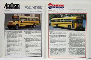 1993 AMTRAN Genesis and Volunteer Bus Spec Sheets