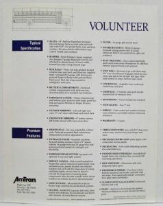 1993 AMTRAN Genesis and Volunteer Bus Spec Sheets