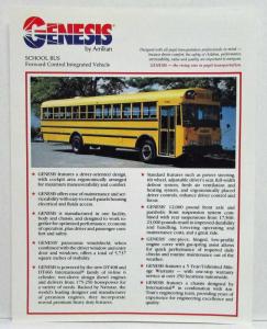 1993 AMTRAN Genesis and Volunteer Bus Spec Sheets