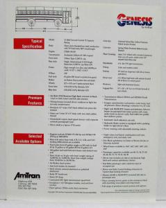 1993 AMTRAN Genesis and Volunteer Bus Spec Sheets