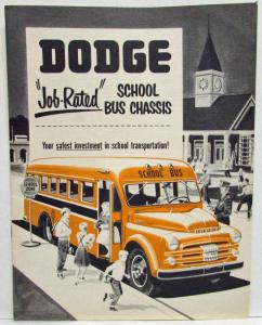 1951 Dodge Trucks Job Rated School Bus Chassis Safest Investment Sales Brochure