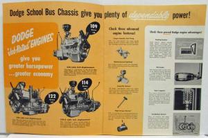 1951 Dodge Trucks Job Rated School Bus Chassis Safest Investment Sales Brochure