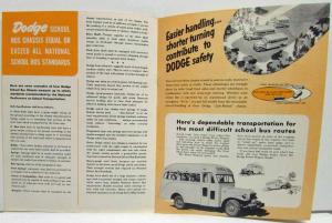 1951 Dodge Trucks Job Rated School Bus Chassis Safest Investment Sales Brochure