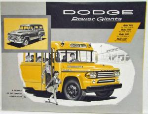 1958 Dodge Trucks Power Giants School Bus Sales Folder