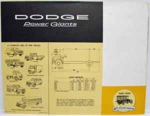 1958 Dodge Trucks Power Giants School Bus Sales Folder