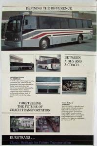 1980-1989 Eurotrans 27 Passenger Coach Bus Europe Style Made in US Sales Folder