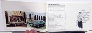 1911 To 1969 The Chevrolet Story Brochure Historical Review Book Original