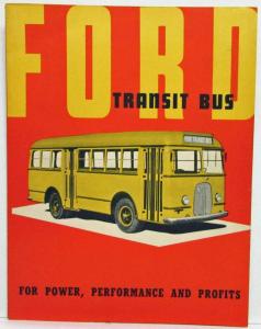 1937-1938 Ford Transit Bus Sales Folder