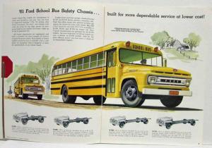 1961 Ford Trucks School Bus Chassis B-500 B-600 B-700 B-750 Sales Brochure Rev