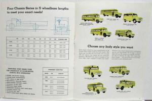 1961 Ford Trucks School Bus Chassis B-500 B-600 B-700 B-750 Sales Brochure Rev