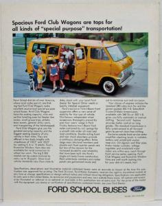 1969 Ford Trucks School Bus Chassis B-Series Sales Brochure