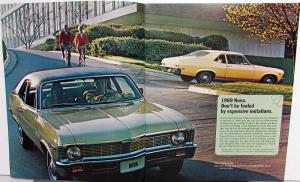 1969 Chevrolet Nova Coupe Sedan SS Color Sales Brochure Original