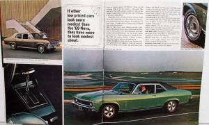 1969 Chevrolet Nova Coupe Sedan SS Color Sales Brochure Original