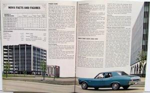 1969 Chevrolet Nova Coupe Sedan SS Color Sales Brochure Original