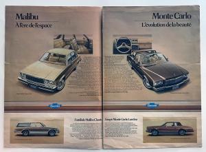 1978 Chevrolet Malibu Monte Carlo Caprice Impala Canadian Brochure French Text