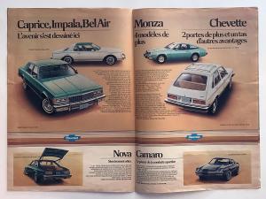 1978 Chevrolet Malibu Monte Carlo Caprice Impala Canadian Brochure French Text