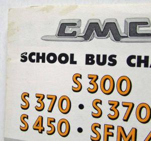 1959 GMC Trucks School Bus Chassis S300 S370 S370-8 S450 SFM460 Sales Folder