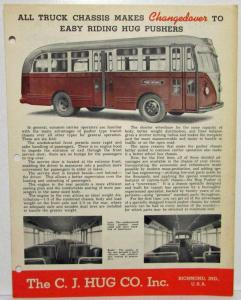 1940-1942 Hug Pusher Bus Chassis Sales Brochure