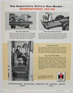 1961 International IH SchoolMaster School Bus Chassis Sales Brochure - Canadian