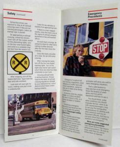 1993 International Harvester School Bus Drivers Guide to Safer Driving