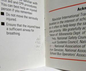 1993 International Harvester School Bus Drivers Guide to Safer Driving