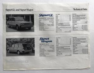 1986 Dennis Signet 4x4 Canadian Sales Brochure & Datasheet