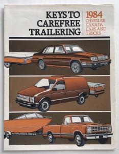 1984 Chrysler Keys To Carefree Trailering Canadian Sales Brochure
