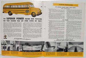 1950 Superior Pioneer School Bus Leading the Field Again Sales Folder