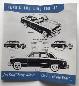 1949 Ford Quick Facts Standard Custom Canadian Sales Brochure