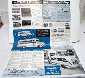 1939 Wayne School Bus Bodies Sales Folder with Price Sheets