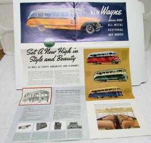 1939 Wayne School Bus Bodies Sales Folder with Price Sheets