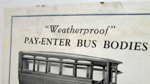 1925-1929 Weatherproof Pay-Enter Bus Bodies Spec Sheet