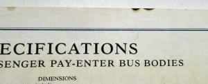 1925-1929 Weatherproof Pay-Enter Bus Bodies Spec Sheet