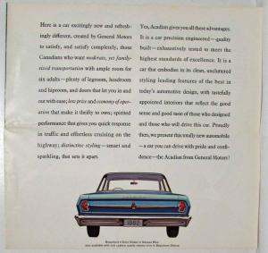 1962 Acadian Beaumont Invader Sales Folder - Canadian