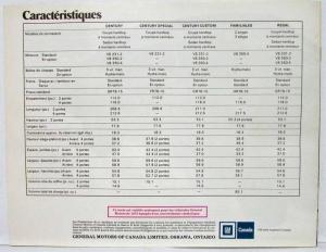 1975 Buick Century w Catalytic Converter Sales Brochure - Canadian - French Text