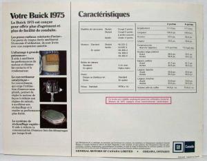 1975 Buick Apollo Skylark Convertisseu Sales Brochure -Canadian-French Text