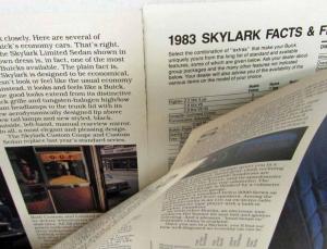 1983 Buick Skylark Sales Brochure - Canadian