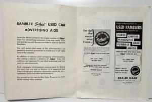 1962 AMC Used Car Sales-Action Kit with Envelope