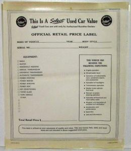 1962 AMC Used Car Sales-Action Kit with Envelope