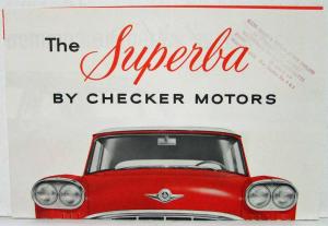 1959 Checker Superba Sales Brochure with Letter and Envelope